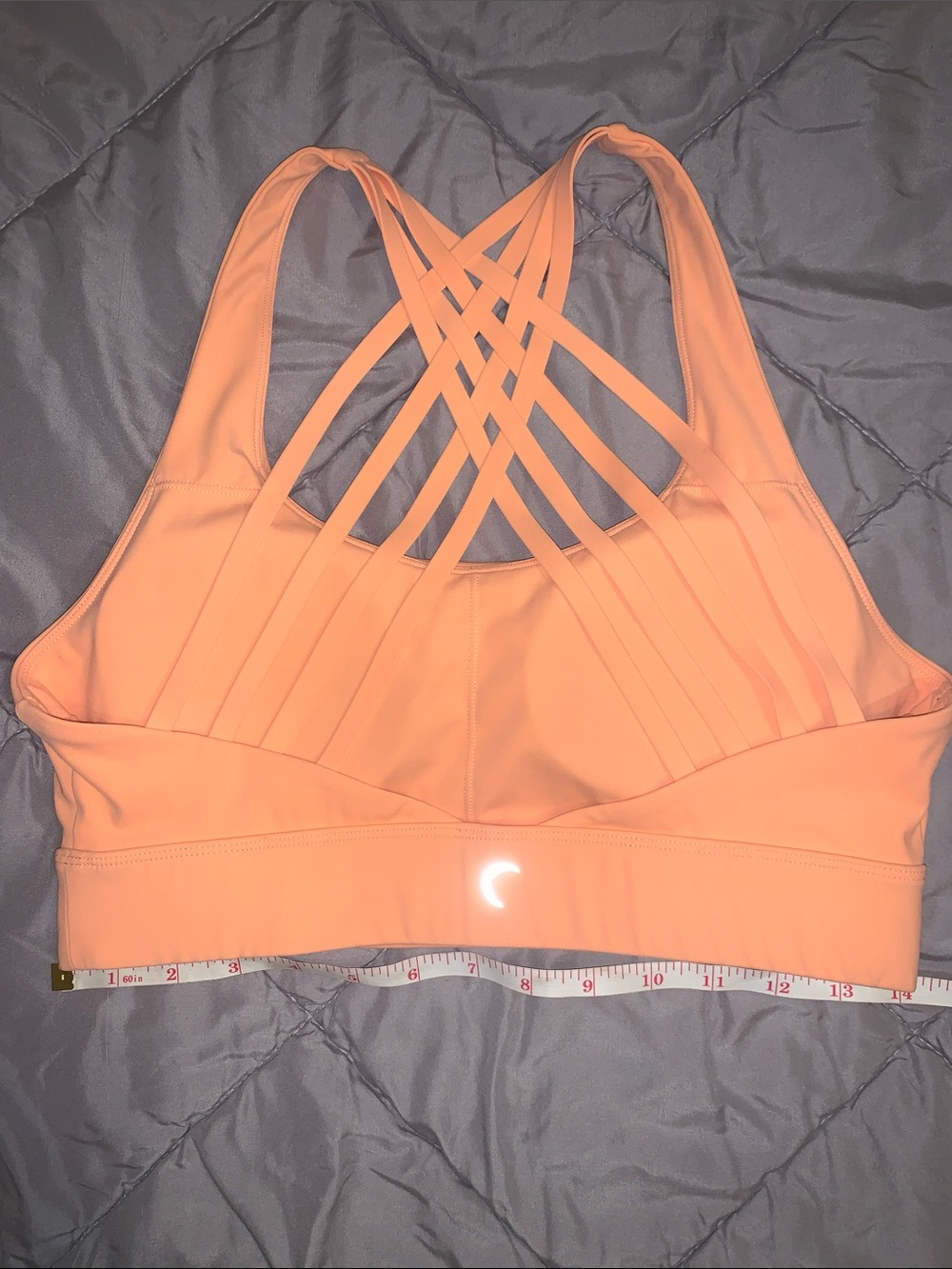 Zyia moon Peach Strappy Sports Bra & lularoe Birds of paradise Legging M/L tall - Picture 2 of 4